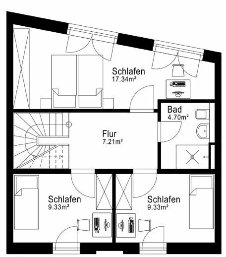Floor plan, house 2