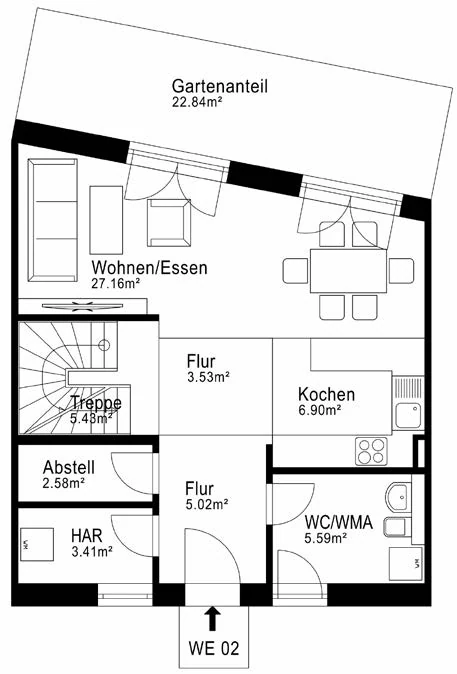 Floor plan, house 2