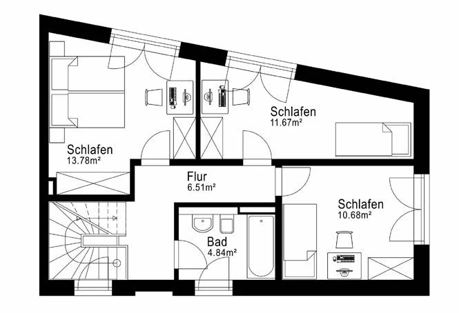 Floor plan, house 3