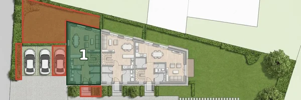 Position of house 1 in the terrace